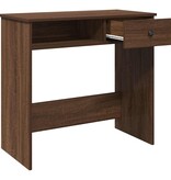 vidaXL Bureau 80x40x75 cm bewerkt hout bruin eikenkleur