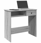 vidaXL Bureau 80x40x75 cm bewerkt hout grijs sonoma eikenkleurig