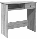vidaXL Bureau 80x40x75 cm bewerkt hout grijs sonoma eikenkleurig