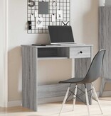 vidaXL Bureau 80x40x75 cm bewerkt hout grijs sonoma eikenkleurig