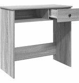 vidaXL Bureau 80x40x75 cm bewerkt hout grijs sonoma eikenkleurig