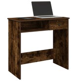 vidaXL Bureau 80x40x75 cm bewerkt hout gerookt eikenkleurig