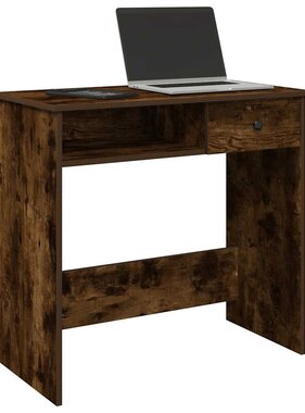 VidaXL Bureau 80x40x75 cm bewerkt hout gerookt eikenkleurig