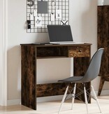vidaXL Bureau 80x40x75 cm bewerkt hout gerookt eikenkleurig
