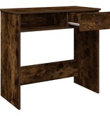 vidaXL Bureau 80x40x75 cm bewerkt hout gerookt eikenkleurig