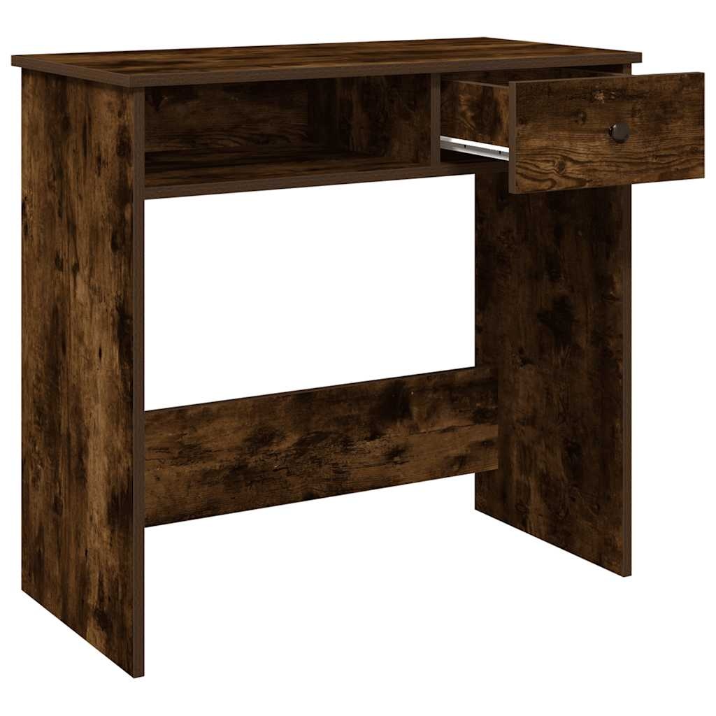 vidaXL Bureau 80x40x75 cm bewerkt hout gerookt eikenkleurig