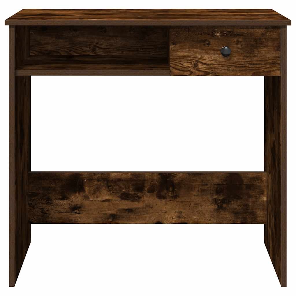 vidaXL Bureau 80x40x75 cm bewerkt hout gerookt eikenkleurig