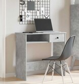 vidaXL Bureau 80x40x75 cm bewerkt hout betongrijs