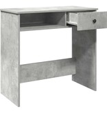 vidaXL Bureau 80x40x75 cm bewerkt hout betongrijs