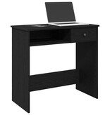 vidaXL Bureau 80x40x75 cm bewerkt hout zwart