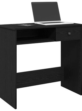 VidaXL Bureau 80x40x75 cm bewerkt hout zwart