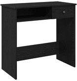 vidaXL Bureau 80x40x75 cm bewerkt hout zwart