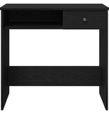 vidaXL Bureau 80x40x75 cm bewerkt hout zwart