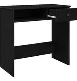 vidaXL Bureau 80x40x75 cm bewerkt hout zwart