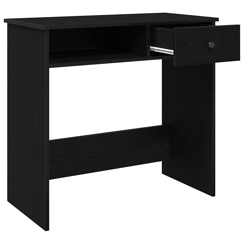 vidaXL Bureau 80x40x75 cm bewerkt hout zwart