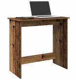 vidaXL Bureau 80x40x75 cm bewerkt hout oud houtkleurig