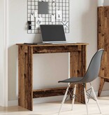 vidaXL Bureau 80x40x75 cm bewerkt hout oud houtkleurig