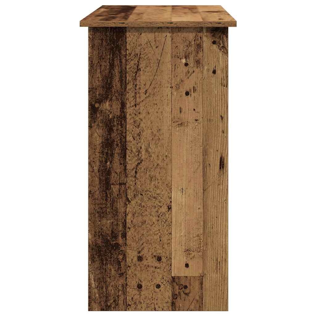 vidaXL Bureau 80x40x75 cm bewerkt hout oud houtkleurig
