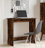 vidaXL Bureau 80x40x75 cm bewerkt hout gerookt eikenkleurig