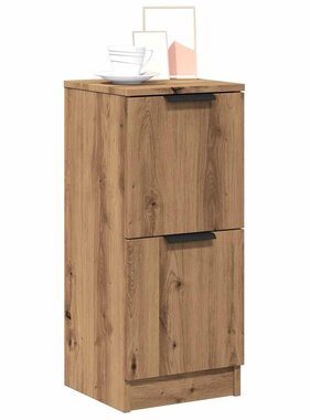 vidaXL Dressoir 30x30x70 cm bewerkt hout artisanaal eikenkleur