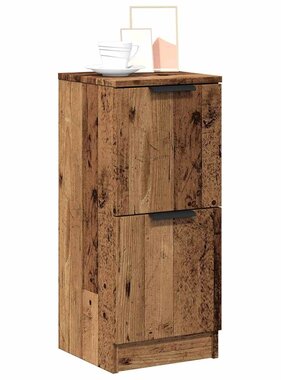 vidaXL Dressoirs 2 st 30x30x70 cm bewerkt hout oud houtkleurig