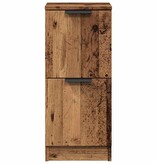 vidaXL Dressoirs 2 st 30x30x70 cm bewerkt hout oud houtkleurig