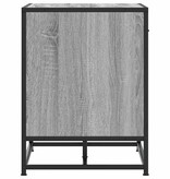 vidaXL Schoenenbank 60x40x53,5 cm bewerkt hout en metaal grijs sonoma