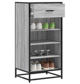 vidaXL Schoenenrek 48x38x97,5 cm bewerkt hout grijs sonoma eikenkleur