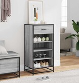 vidaXL Schoenenrek 48x38x97,5 cm bewerkt hout grijs sonoma eikenkleur