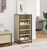 vidaXL Schoenenrek 48x38x97,5 cm bewerkt hout sonoma eikenkleurig