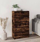 vidaXL Ladekast 60x36x103 cm bewerkt hout gerookt eikenkleurig