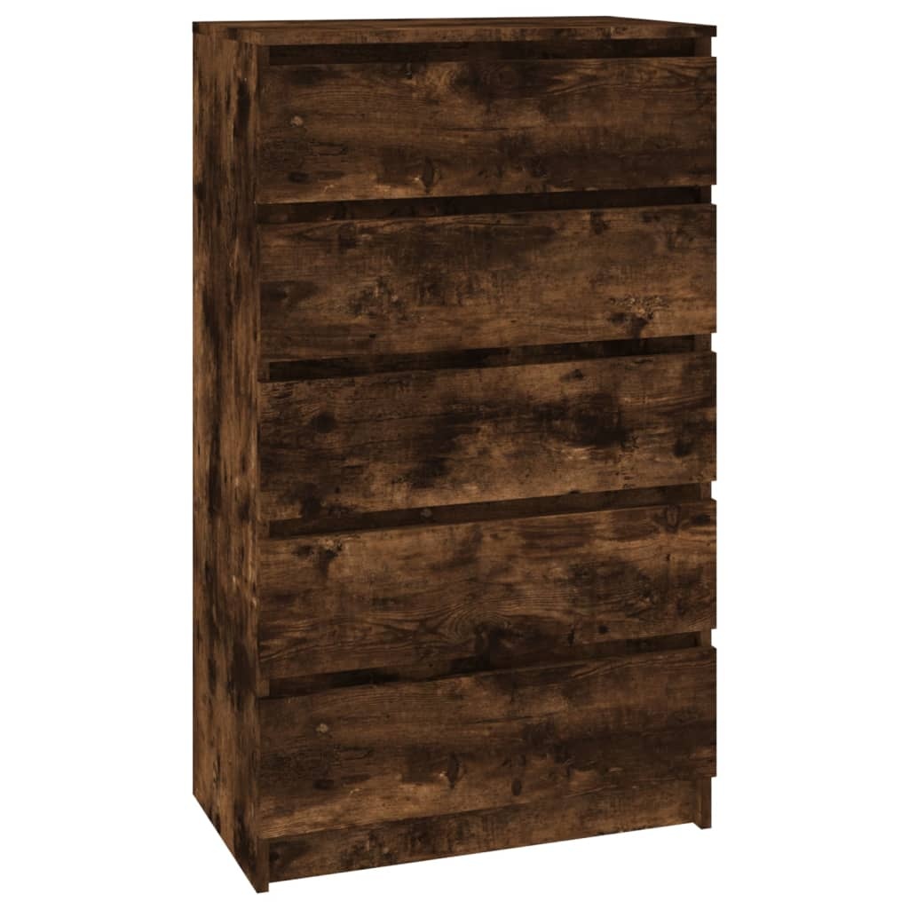 vidaXL Ladekast 60x36x103 cm bewerkt hout gerookt eikenkleurig