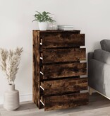 vidaXL Ladekast 60x36x103 cm bewerkt hout gerookt eikenkleurig