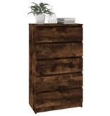 vidaXL Ladekast 60x36x103 cm bewerkt hout gerookt eikenkleurig