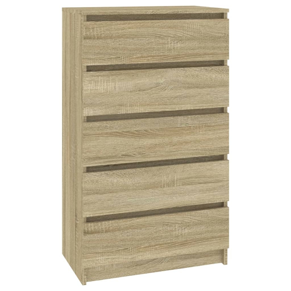 vidaXL Ladekast 60x36x103 cm bewerkt hout sonoma eikenkleurig