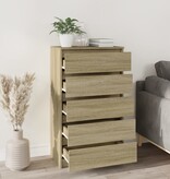 vidaXL Ladekast 60x36x103 cm bewerkt hout sonoma eikenkleurig