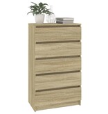 vidaXL Ladekast 60x36x103 cm bewerkt hout sonoma eikenkleurig