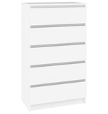 vidaXL Ladekast 60x36x103 cm bewerkt hout wit