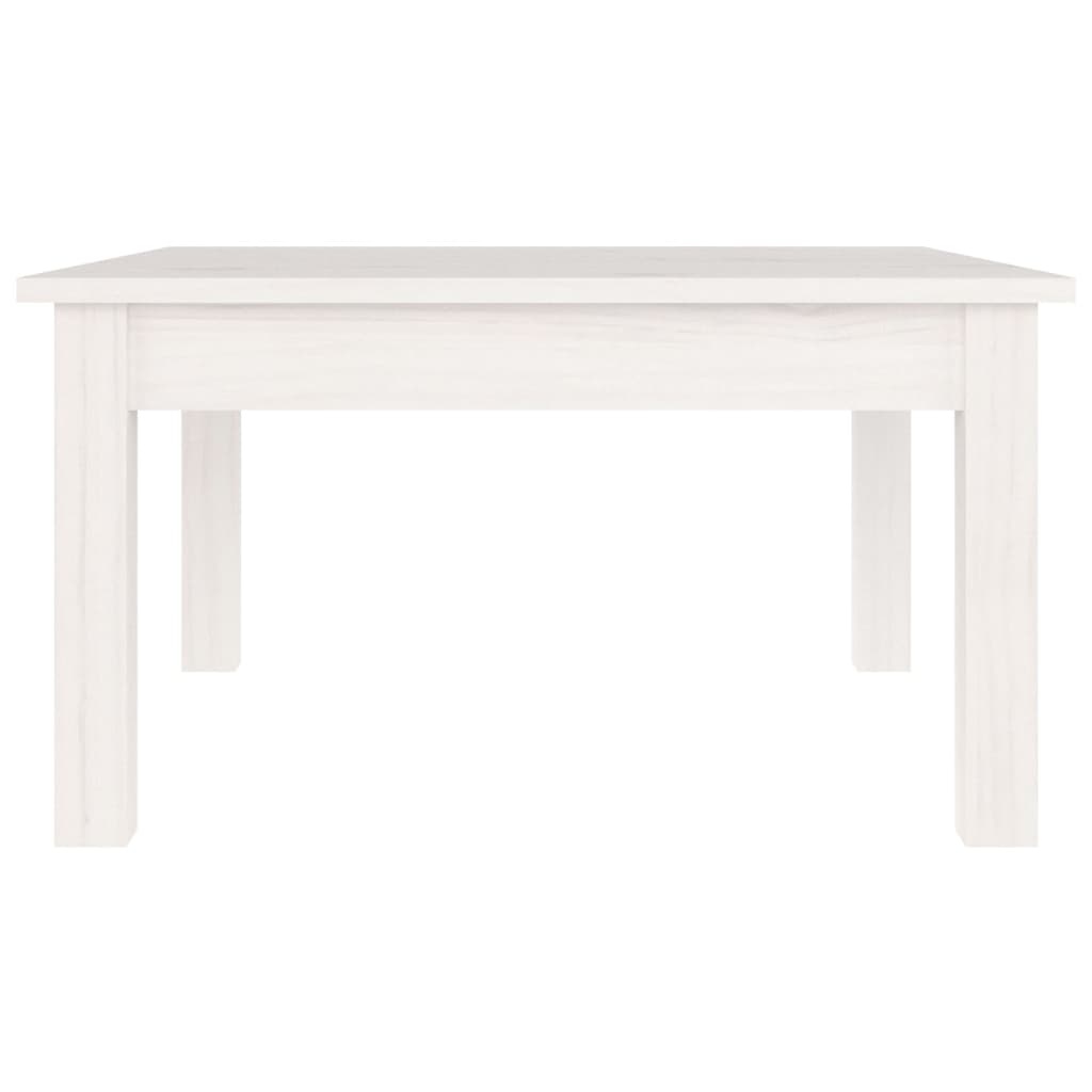 vidaXL Salontafel 55x55x30 cm massief grenenhout wit