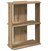 vidaXL Boekenkast 3-laags 60x30x80 cm bewerkt hout artisanaal eiken