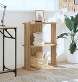 vidaXL Boekenkast 3-laags 60x30x80 cm bewerkt hout artisanaal eiken