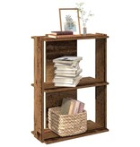 vidaXL Boekenkast 3-laags 60x30x80 cm bewerkt hout oud houtkleur