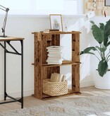 vidaXL Boekenkast 3-laags 60x30x80 cm bewerkt hout oud houtkleur