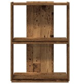 vidaXL Boekenkast 3-laags 60x30x80 cm bewerkt hout oud houtkleur