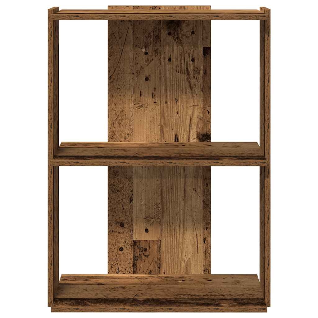 vidaXL Boekenkast 3-laags 60x30x80 cm bewerkt hout oud houtkleur