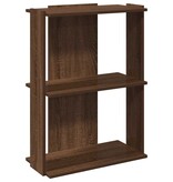 vidaXL Boekenkast 3-laags 60x30x80 cm bewerkt hout bruin eikenkleur