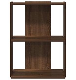 vidaXL Boekenkast 3-laags 60x30x80 cm bewerkt hout bruin eikenkleur