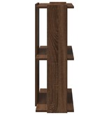 vidaXL Boekenkast 3-laags 60x30x80 cm bewerkt hout bruin eikenkleur