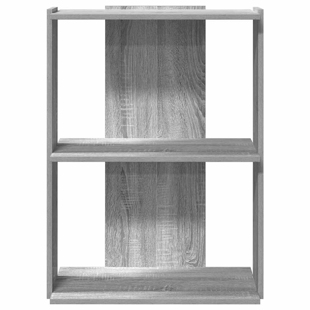 VidaXL Boekenkast 3-laags 60x30x80 cm bewerkt hout grijs sonoma eiken