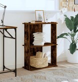 vidaXL Boekenkast 3-laags 60x30x80 cm bewerkt hout gerookt eikenkleur